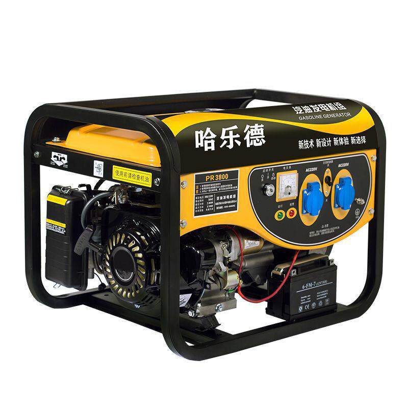汽油发电机220v家用小型单相3/5/6/8KW三相380伏迷你户外静音便携