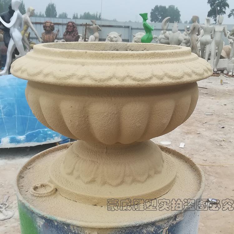 玻璃钢雕塑花盆欧式景观雕塑GRC艺术制品景观雕塑仿大理石材花盆