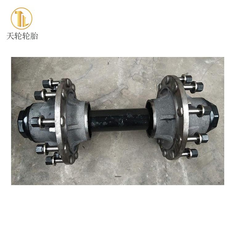 拖车车桥轻重型拖车轴轮胎10-50吨来图可加工