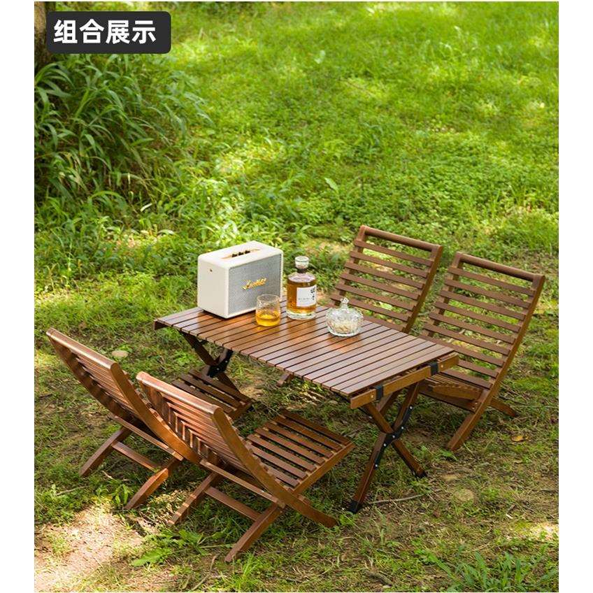 7K蛋卷桌户外折叠桌子便携式野餐桌椅套装野炊装备用品大全露营桌