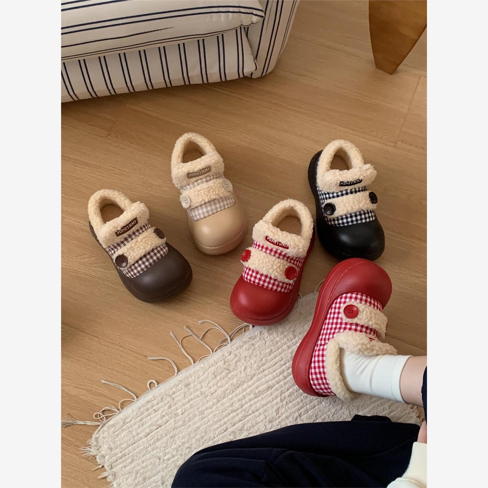 加绒加厚防滑韩系舒适ins