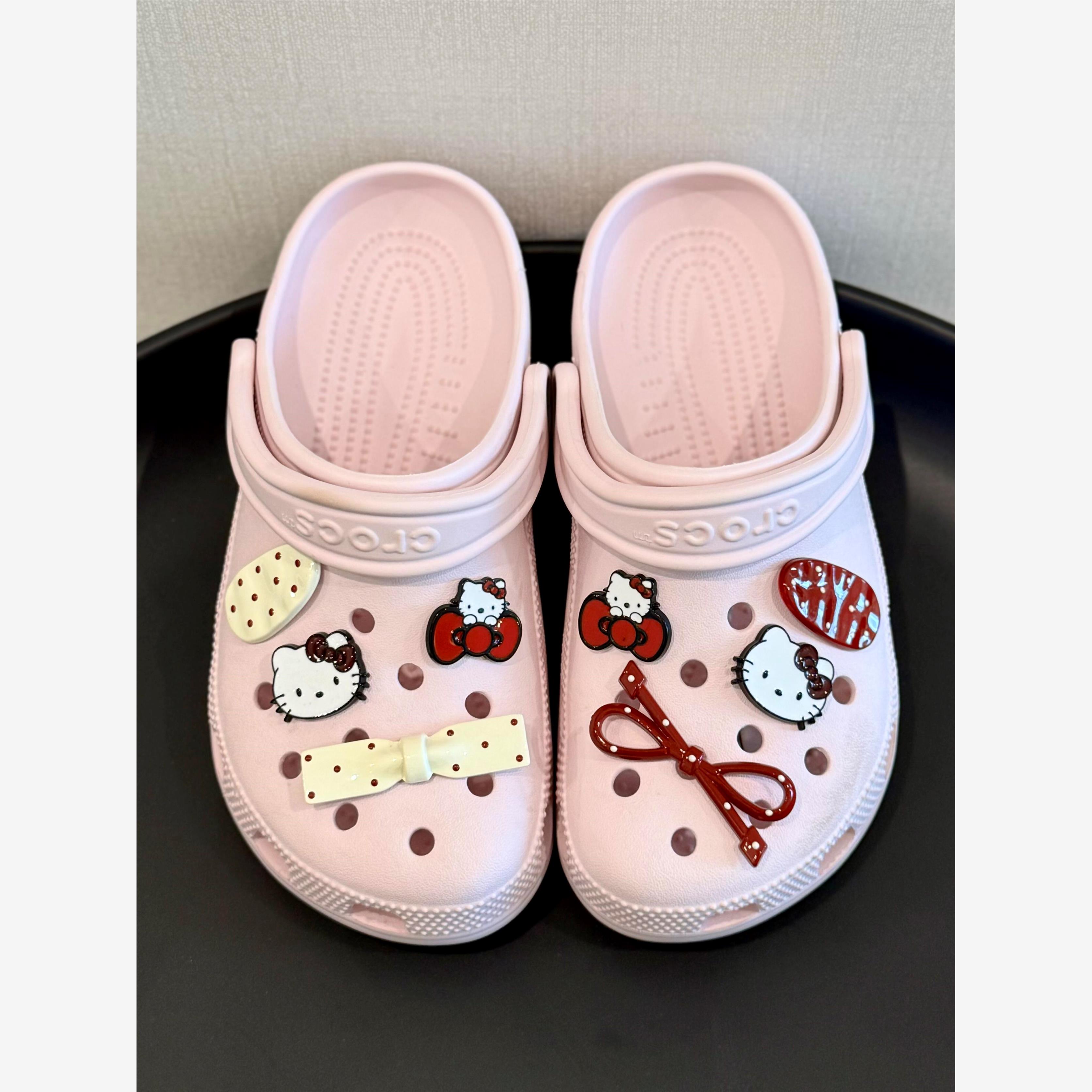 哈喽kt洞洞鞋配饰鞋花配