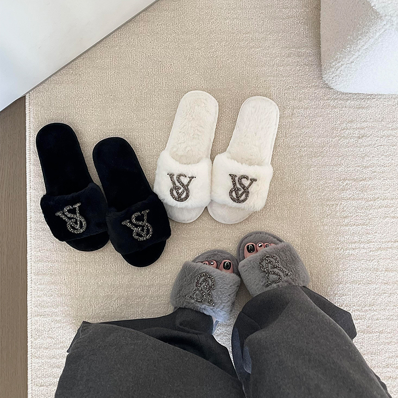 网红时尚毛毛拖鞋女外穿2