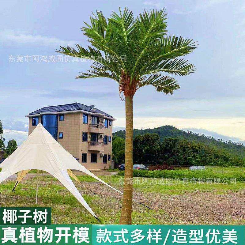 椰子树仿真棕榈树 大小型景观树假椰树热带雨林风格野营装饰假树