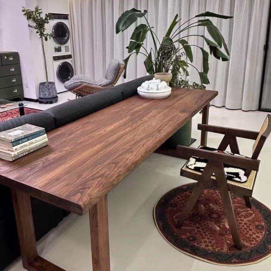 老榆木茶桌台实木书桌大板桌办公桌原木会议桌家用餐桌简约电脑桌,3C数码配件,USB灯,淘宝优惠券,粉丝福利购,淘宝优惠卷
