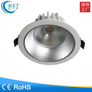 深杯防眩筒灯全铝大功率cob筒灯嵌入式7w12w18w24w30w36w40w48w