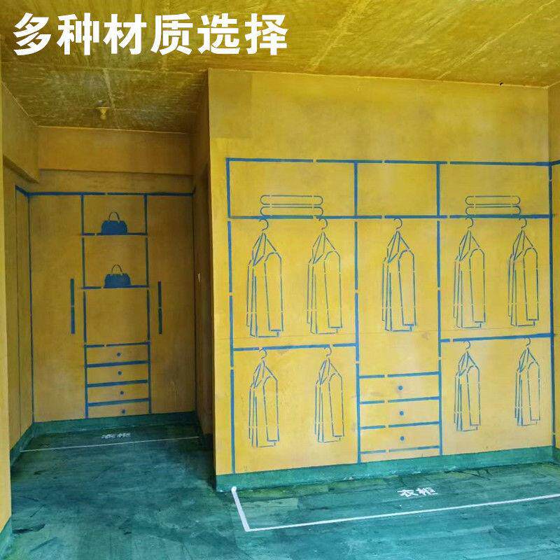 全套3d家装全景放样模板家具喷绘模板工地实景图案3d装修放样模板