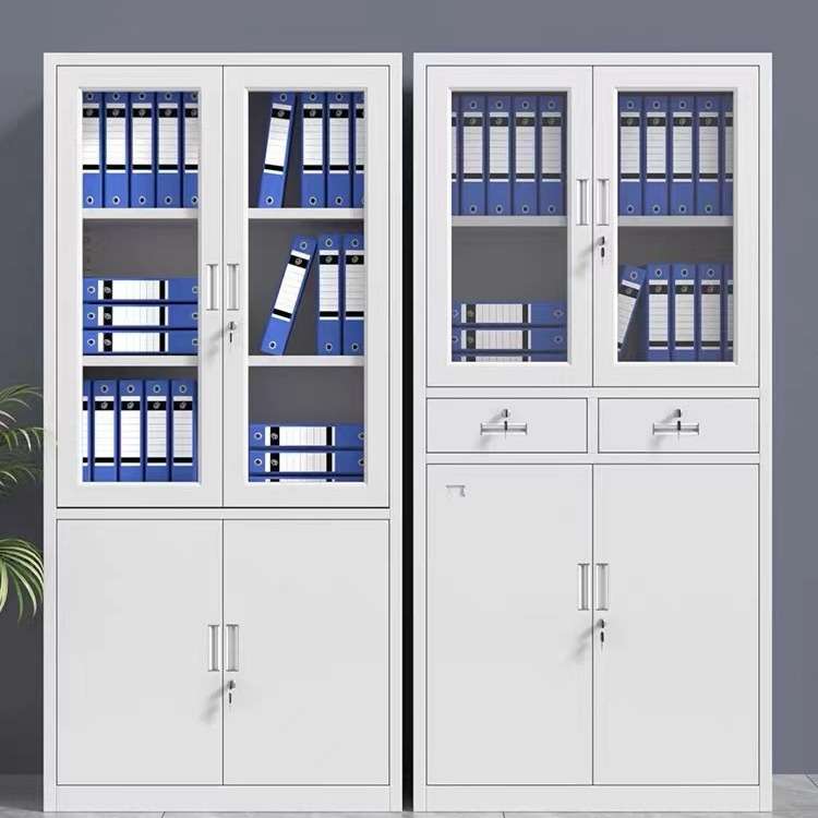 铁艺文件柜铁皮档案柜凭证柜通玻文件办公室办事处储存文件档案柜