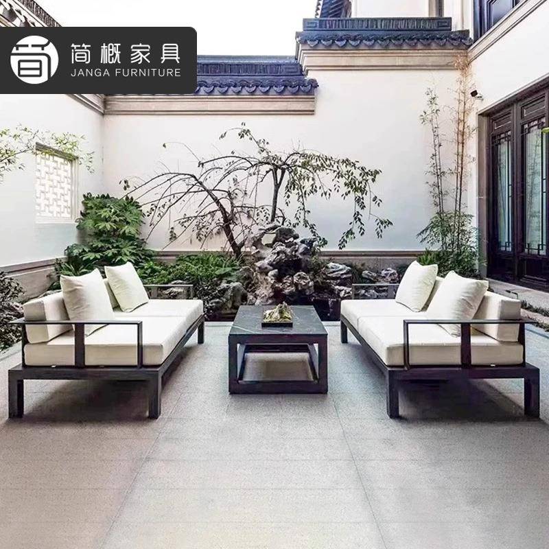 户外别墅金属沙发组合庭院花园新中式园林沙发酒店民宿露天沙发椅