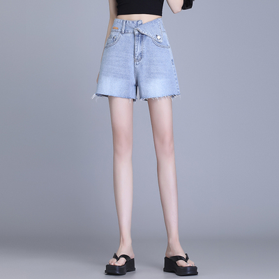小众设计牛仔短裤女夏季新款短款通勤穿搭甜酷辣妹风宽松a字高腰