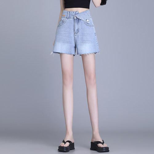 小众设计牛仔短裤女夏季新款短款通勤穿搭甜酷辣妹风宽松a字高腰