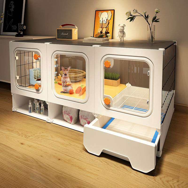 兔笼带厕所家用室内大号兔别墅养宠物兔荷兰猪豚鼠专用笼子兔窝,电子元器件市场,其它元器件,淘宝优惠券,粉丝福利购,淘宝优惠卷