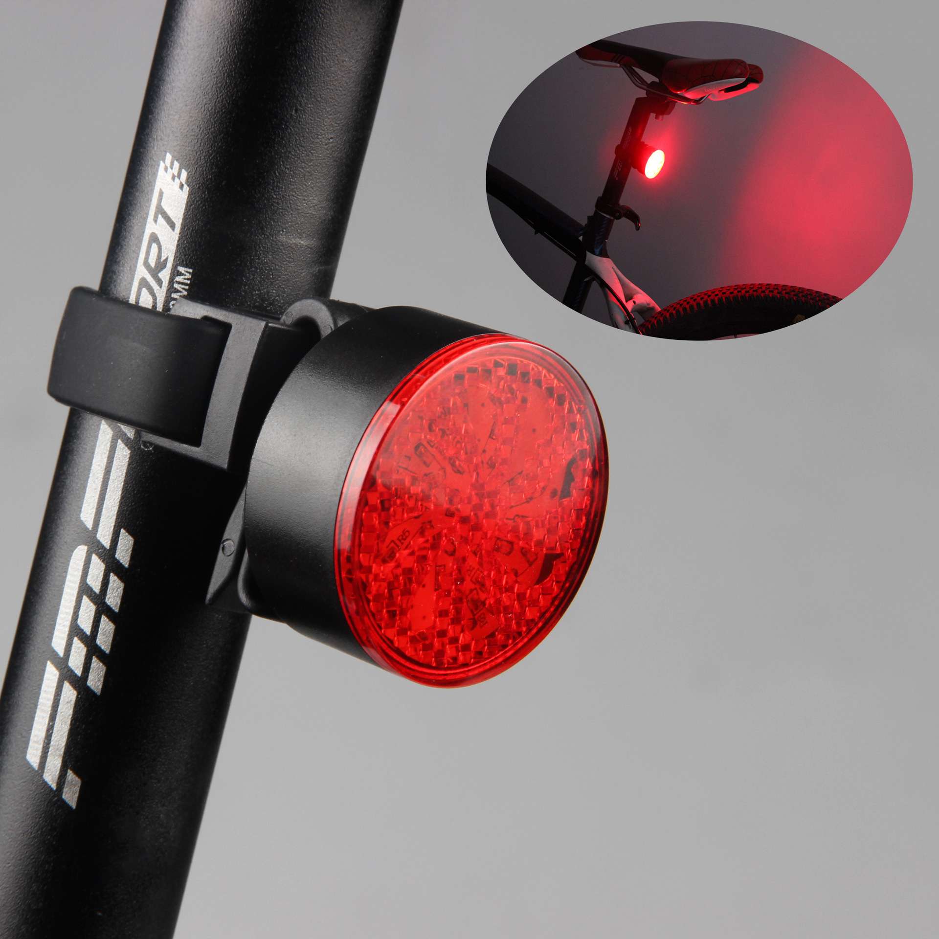 新款高亮七彩风车智能感应刹车尾灯户外夜行警示灯夜骑装备厂