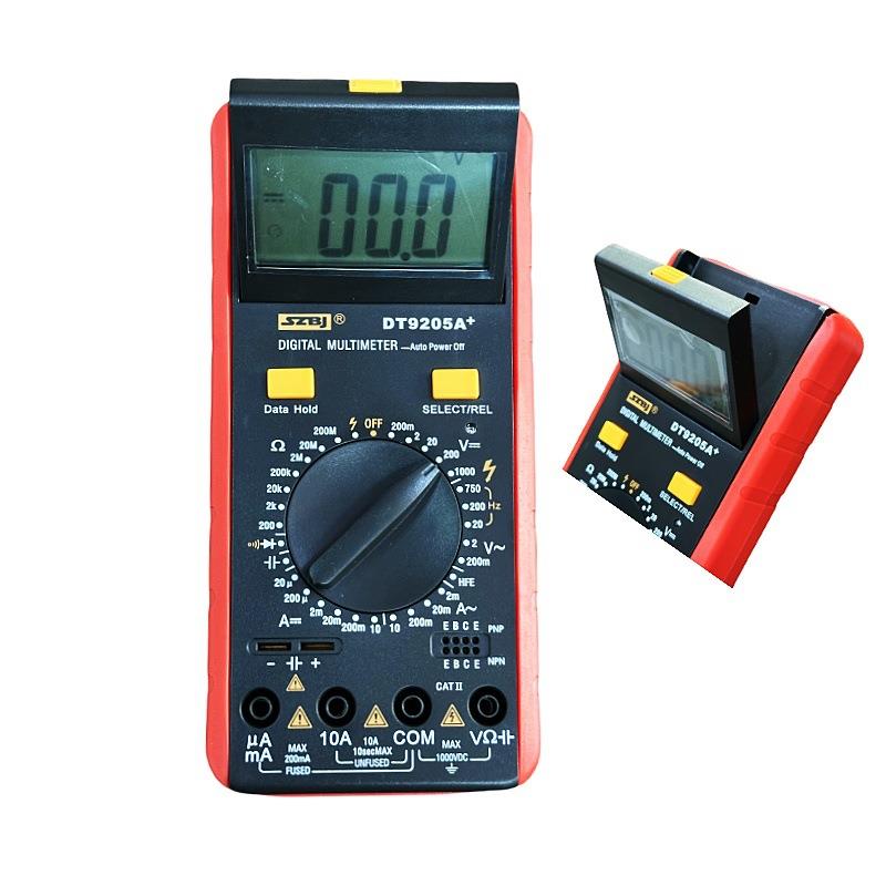 深圳滨江数字多用表DT9205A08A保护数字表大屏幕折叠自动关防烧