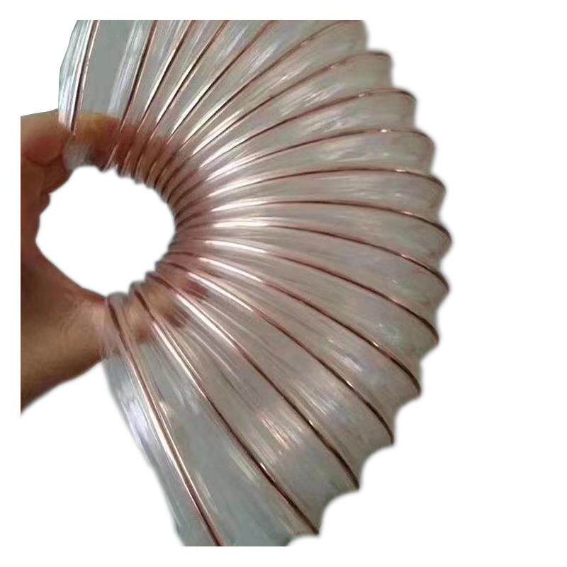 PU钢丝软管 PU钢丝通风管 聚氨酯耐磨除尘管 环保除尘管