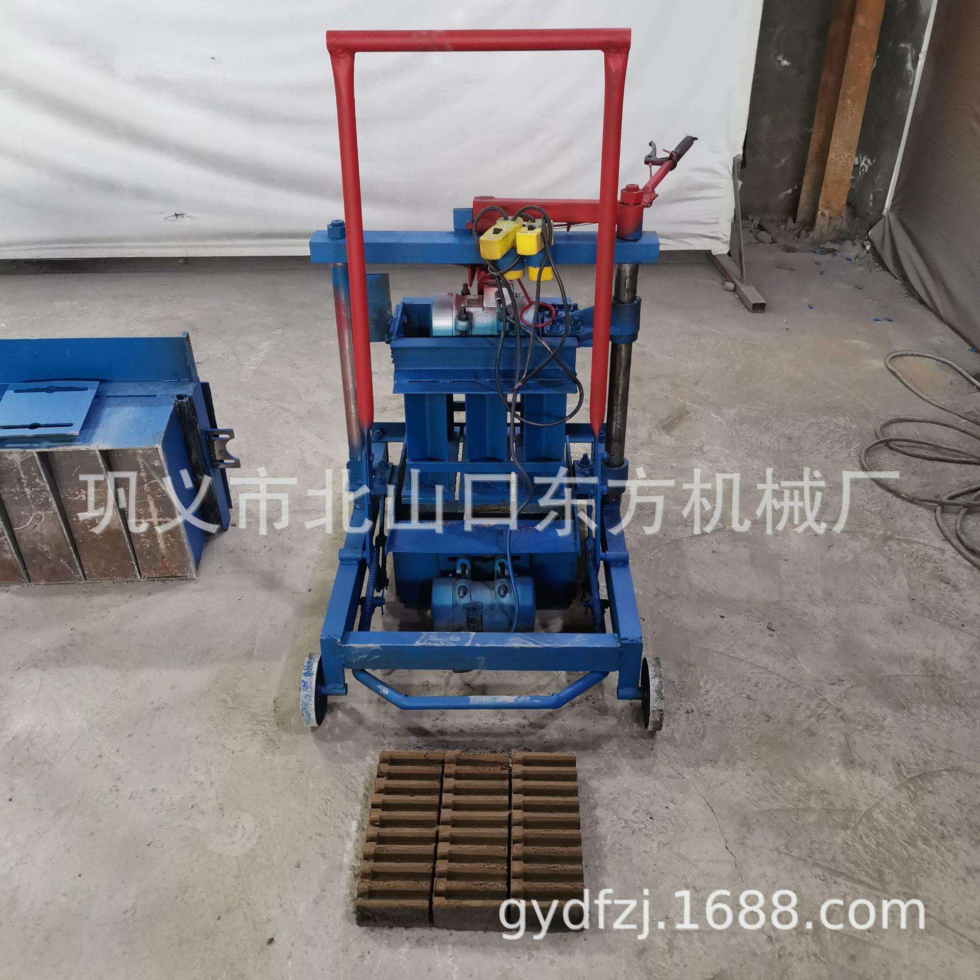 小移动制作蝎子砖水泥空心电动制砖机免烧砖机一机多用可换模具