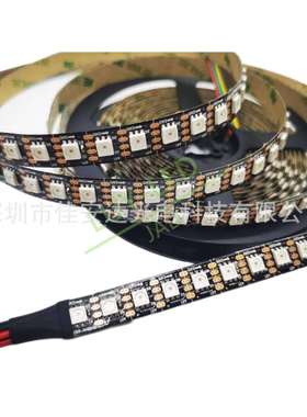 GS8208内置IC灯带 96灯GS2808全彩12V灯条 5050RGB单点单控跑马灯