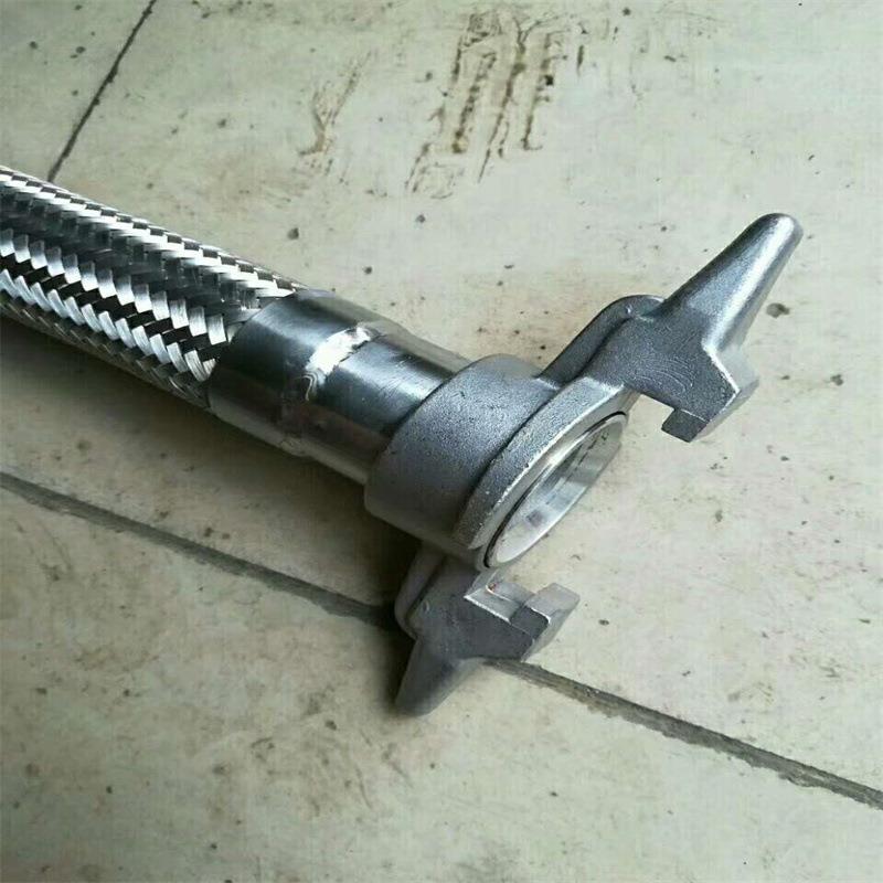 高温金属软管304不锈钢金属波纹软管 槽罐车卡盘羊角接头金属软管