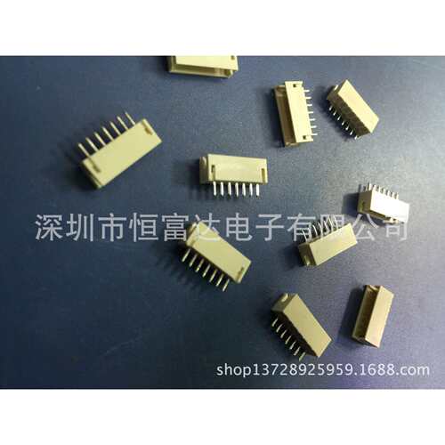 零售ZH1.5-7P直针 180度针座 米色耐高温插针间距1.5MM-7A