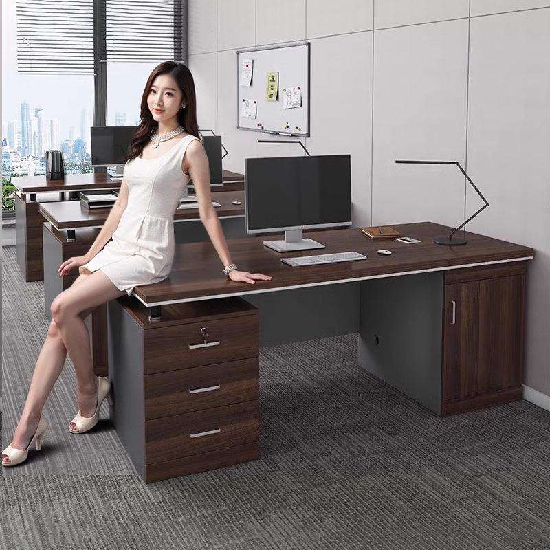 办公桌员工位办公室桌椅组合简约现代老板桌单人工位台式电脑桌子