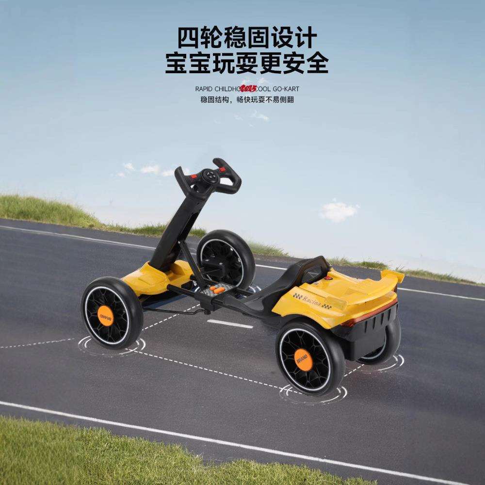 新款儿童卡丁车四轮可坐人男女宝宝电动四轮车便携式带遥控可折叠