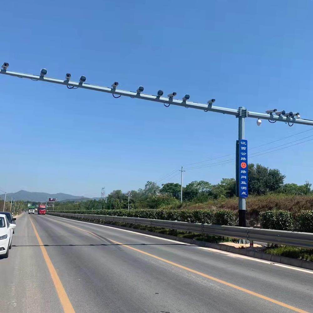 源头工厂道路安全设施交通监控杆 345米立柱镀锌钢管八角监控杆