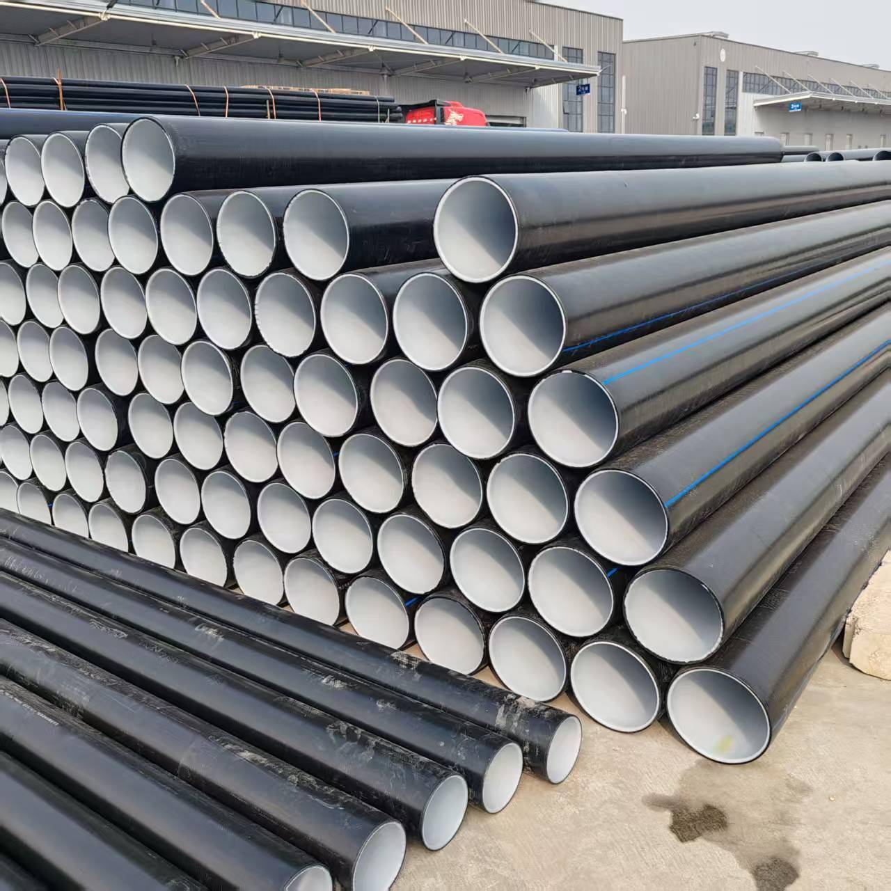 PE给水管HDPE钢丝网骨架复合管DN200PN1.6双面防腐市政工程饮用水