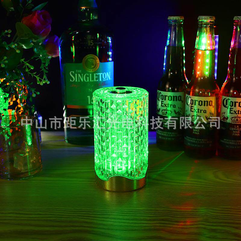 酒吧水晶台灯充电户外餐桌灯桌面氛围灯小夜灯餐桌气氛灯清吧桌灯