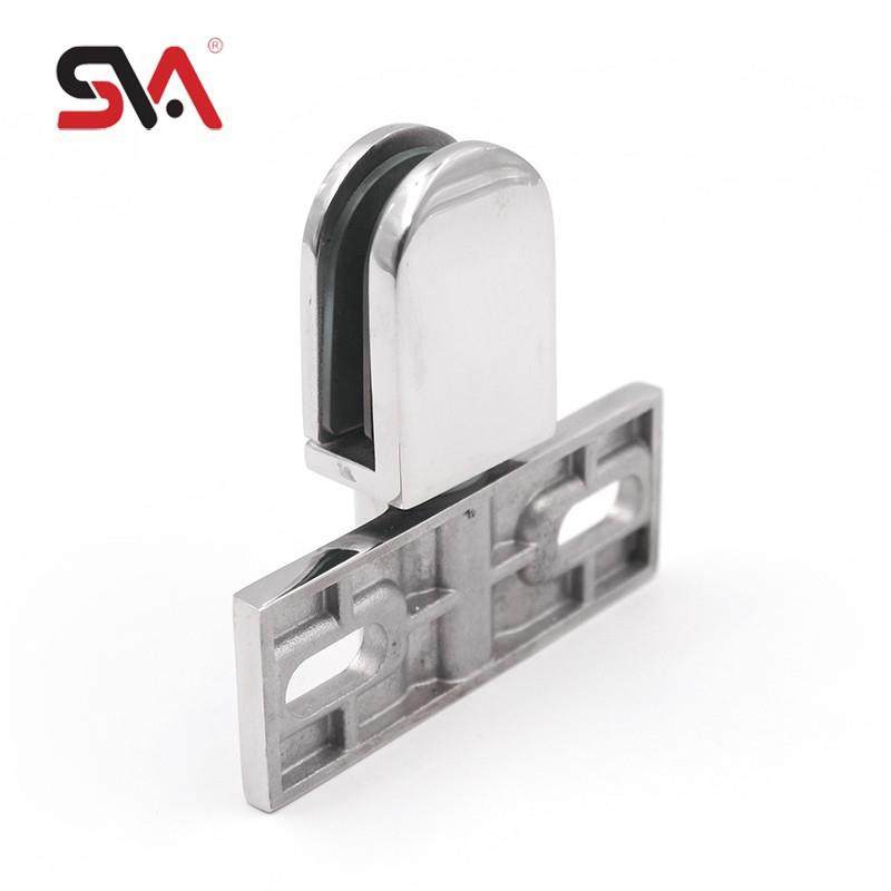 精铸不锈钢合页半圆吊顶活动夹玻璃门夹旋转顶夹工程五金配件