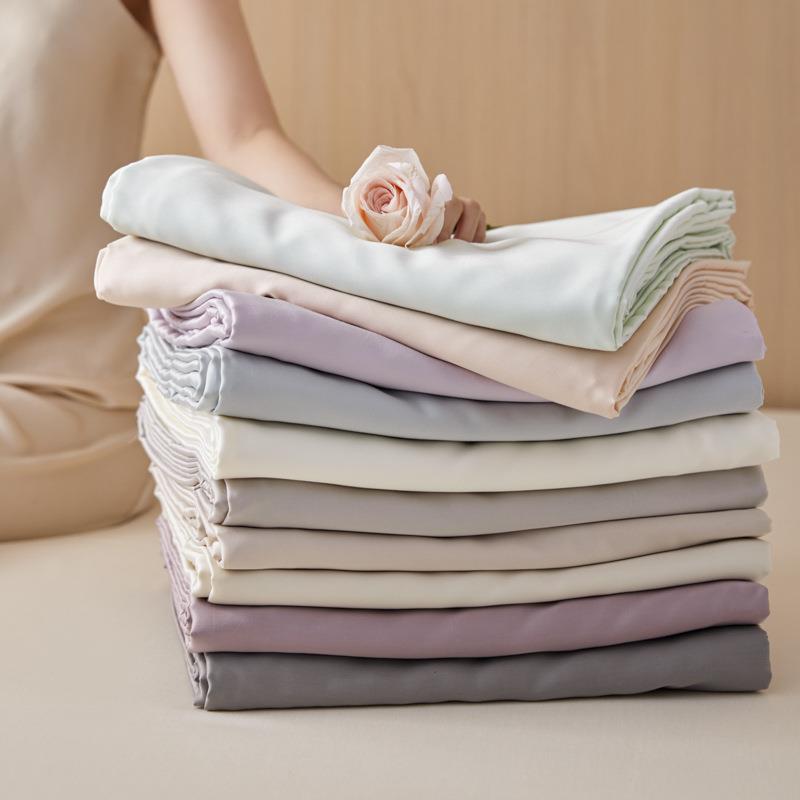 进口60S纯色天丝被套单件单买亲肤春夏天床上用品多尺寸床单床笠