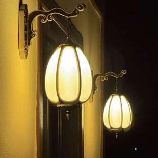 户外防水南瓜吊灯阳光房凉亭庭院阳台走廊过道新中式别墅大门灯笼