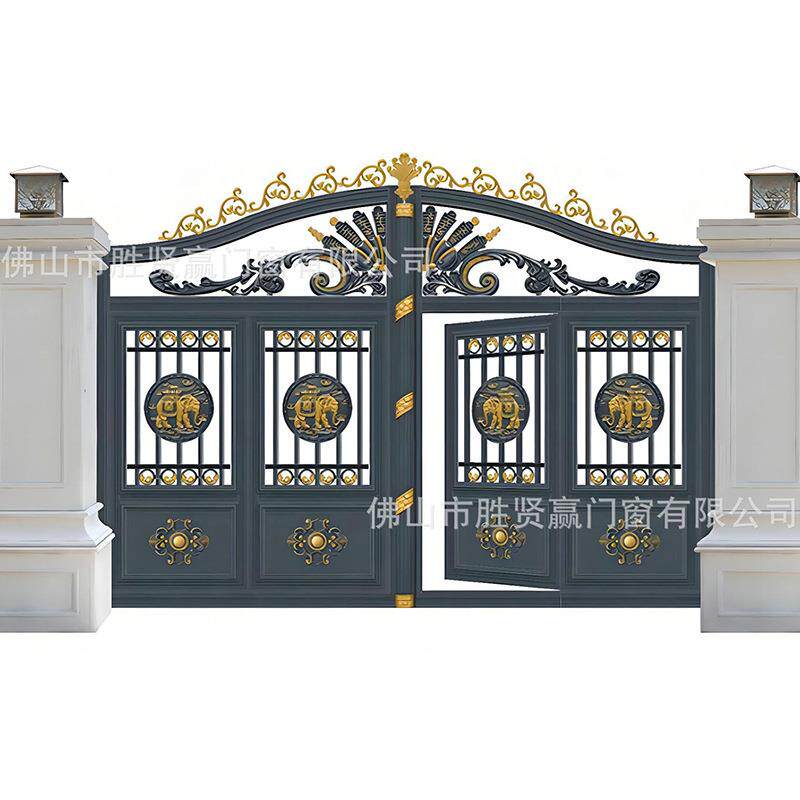 铝艺大门户外别墅庭院门花园铁艺大门围墙防护门高端自建房推拉门
