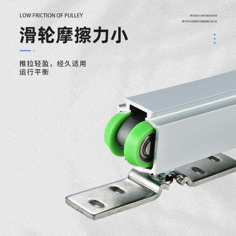 重型缓冲吊轮单扇门木门推拉门滑轮导轨阻尼缓冲超静滚轮五金配件