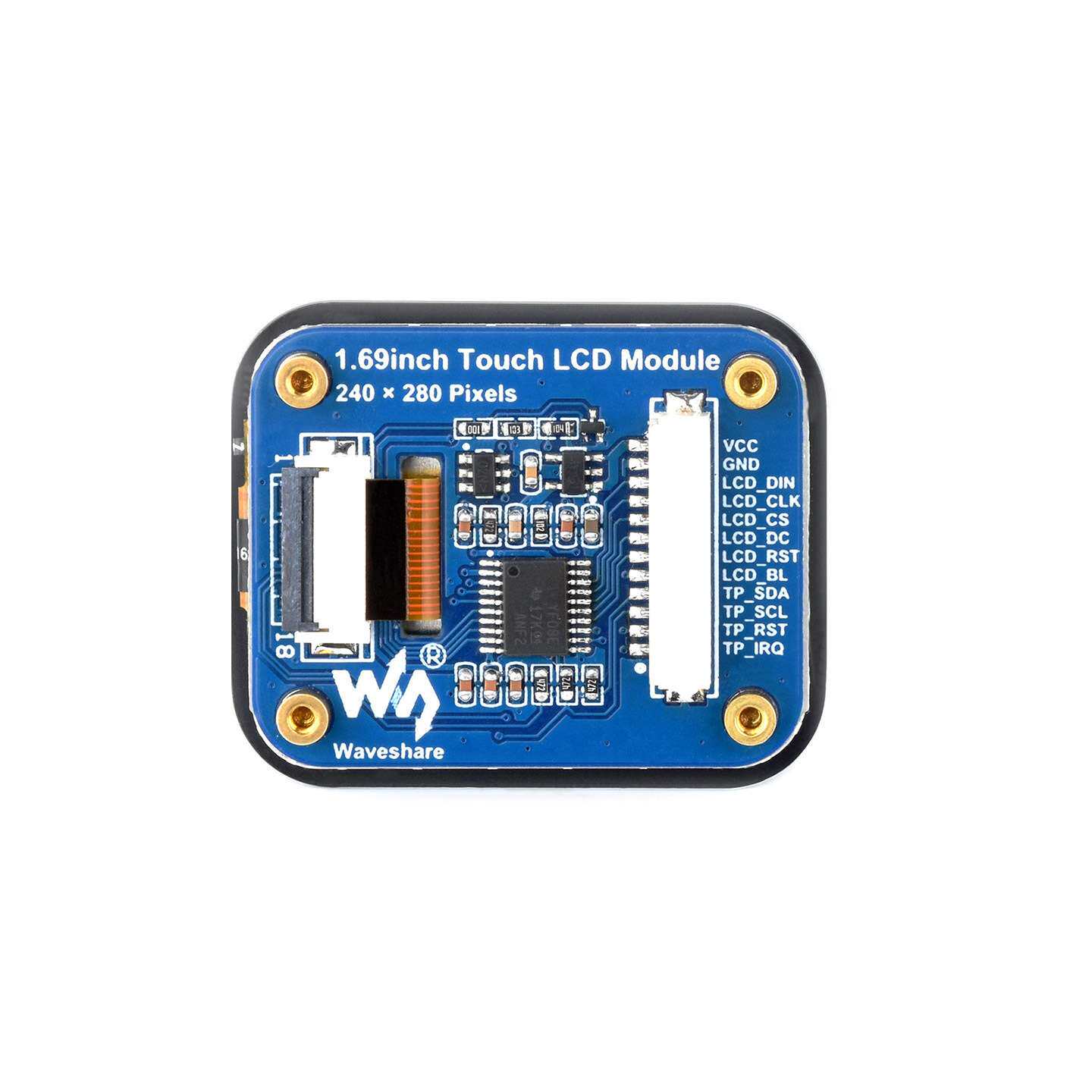 1.69寸IPS彩色LCD触摸显示屏 240×280分辨率 SPI/I2C接口