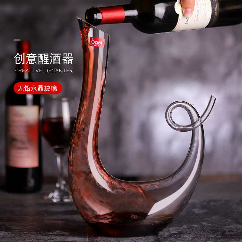 贝尔baer醒酒器水晶玻璃家用红酒分酒器红酒壶欧式个性盛酒壶瓶