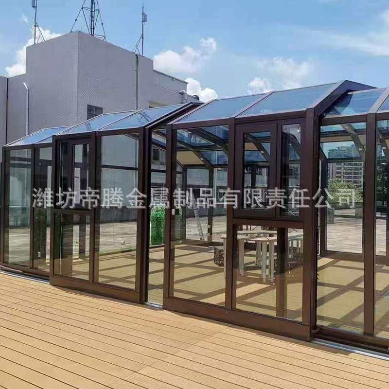 别墅自建房改造阳光房隔音阳台露台移动玻璃房户外铝合金玻璃房