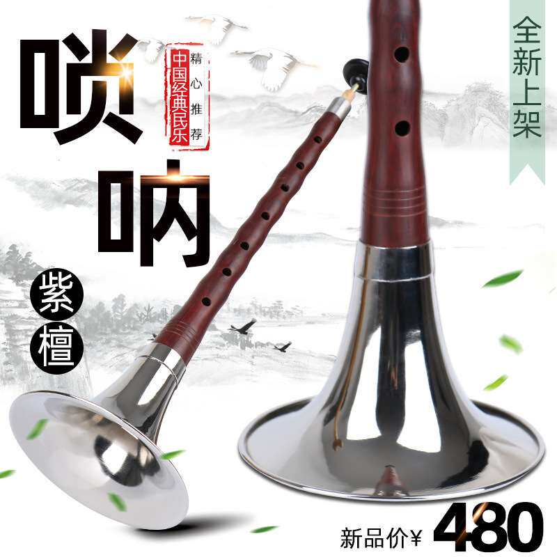 王氏演奏级紫檀唢呐CDEFG调唢呐乐器全套初学者大小号唢呐