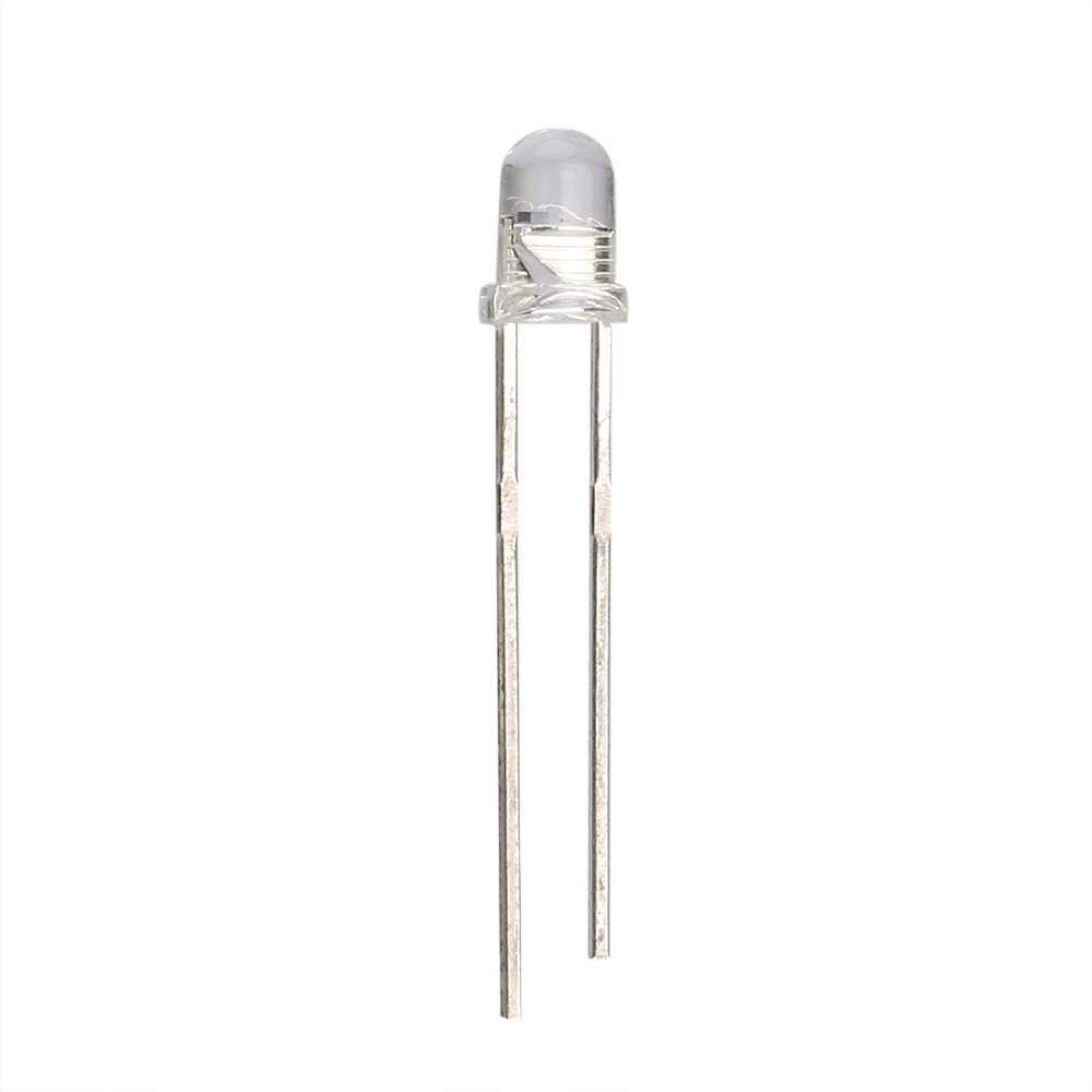 直销3mm白发蓝加齐纳 f3蓝灯 蓝光灯珠 圆头 LED直插发光二极管