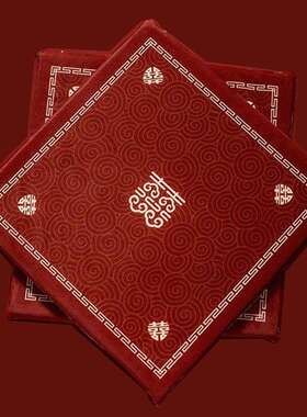 G3V敬茶结婚跪垫一对红色喜字坐福垫结婚坐垫婚礼磕头垫新娘婚房