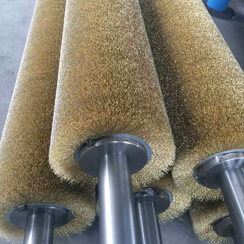 厂家现货工业抛光刷机械清洗除锈打磨钢丝毛刷辊除尘圆筒抛光刷辊