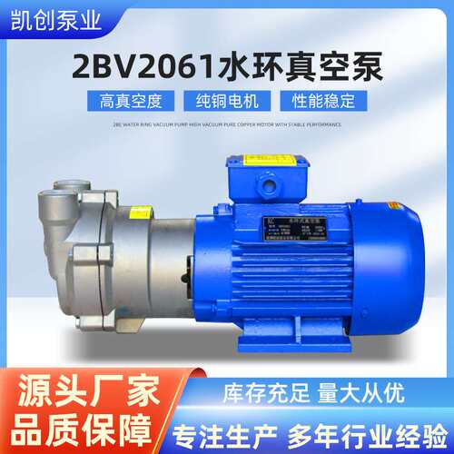 2BV2061水环真空泵 不锈钢真空泵水式液环真空泵卧式液环循环水泵