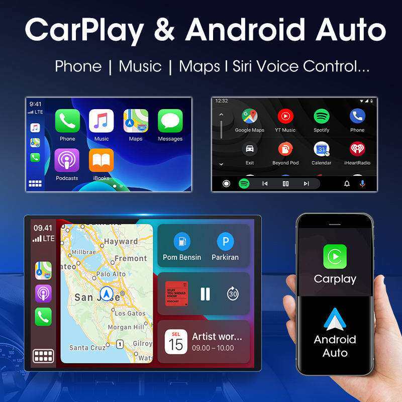 源头工厂13寸车载安卓导航通用机2K大屏支持360全景无线carplay