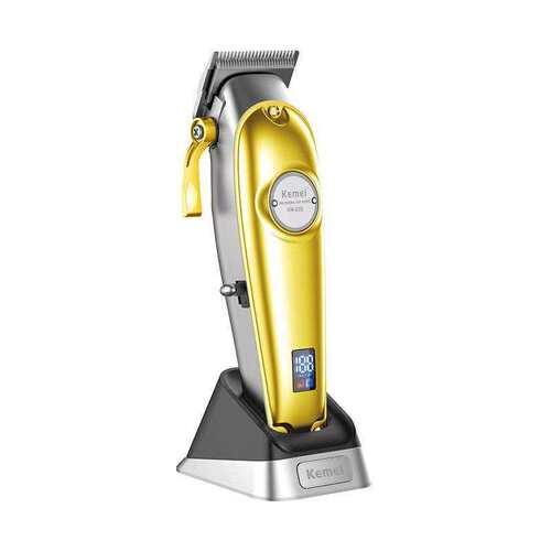 Kemei/科美理发剪KM-K53s金属机身LED液晶显示充电底座理发器跨境