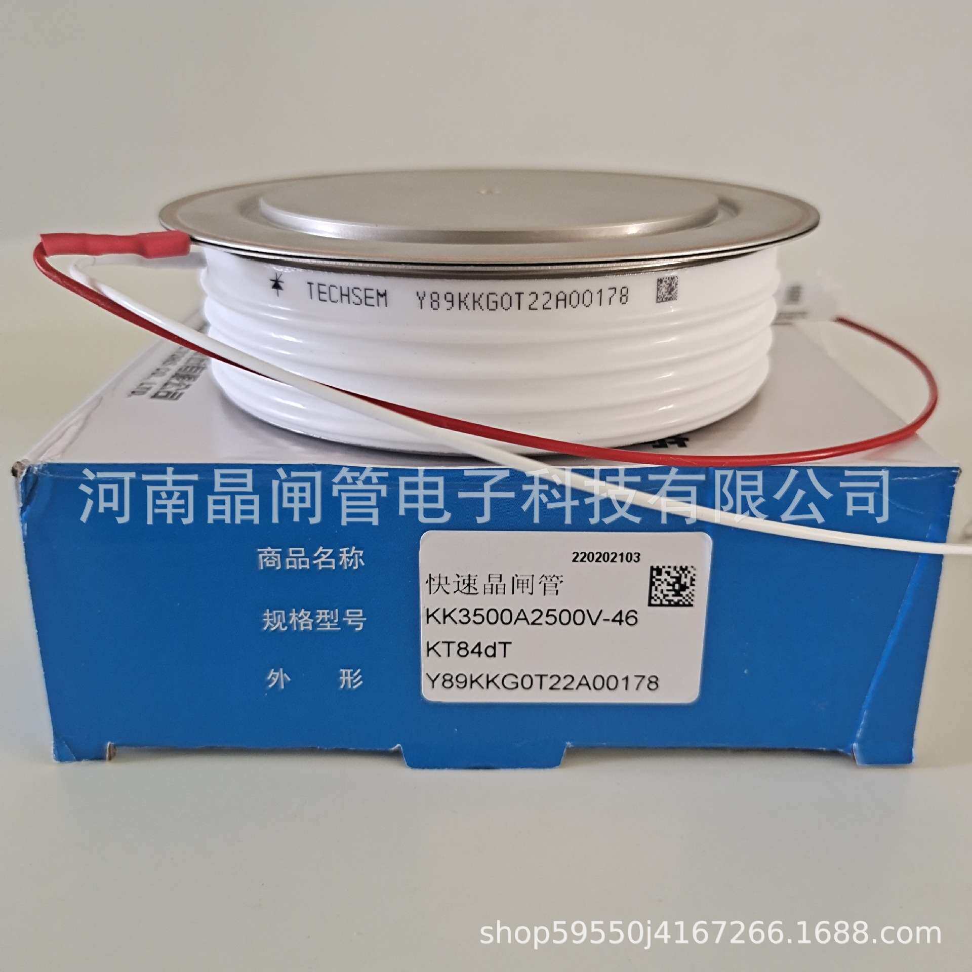 TECHSEM湖北台基可控硅Y89KKG3000A2500V3000V中频炉快速晶闸管