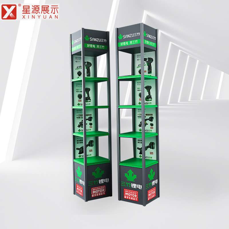 新款锂电充电电动工具展示架电瓶蓄电池储物置架多层置物架