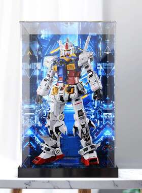 亚克力展示盒适用高达PG1/60全系列敢达强袭红色异端高透明防尘罩