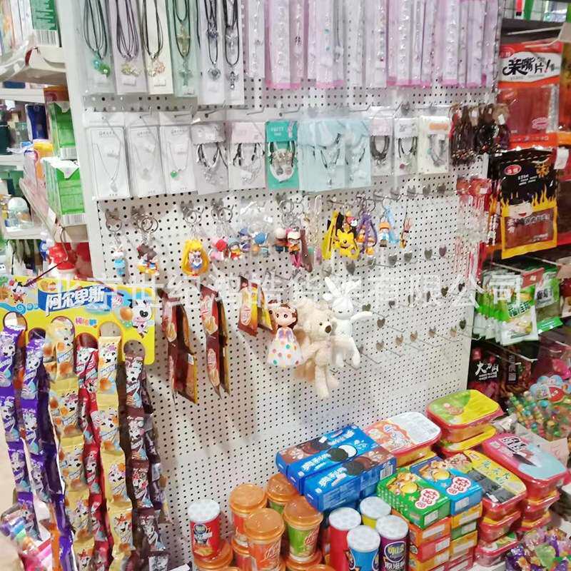 洞洞板多孔货架落地收纳手机饰品展示架五金工具挂板置物移动货架