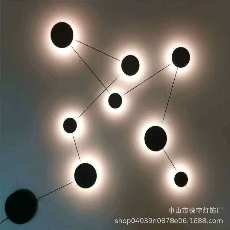 意大利极简设计壁灯自由组合墙壁装饰灯客厅背景走廊过道星座墙灯