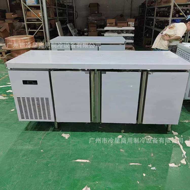 商用工作台双门冷藏冷冻风冷双温操作台冰柜不锈钢冰箱工厂直销