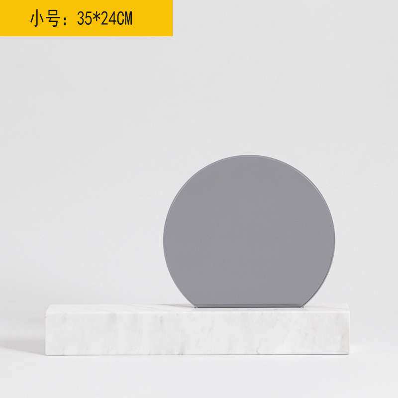 北欧家饰摆件创意莫兰迪高级灰样板房玻璃大理石轻奢客厅家居饰品